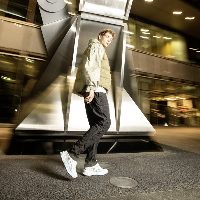 Puma På Tilbud Hvit-nitro Blå Utstrekning Nitro Europa Joggesko