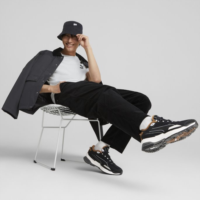 Jet Black-whisper Hvit Puma På Salg Omfang Nitro Heritage Joggesko