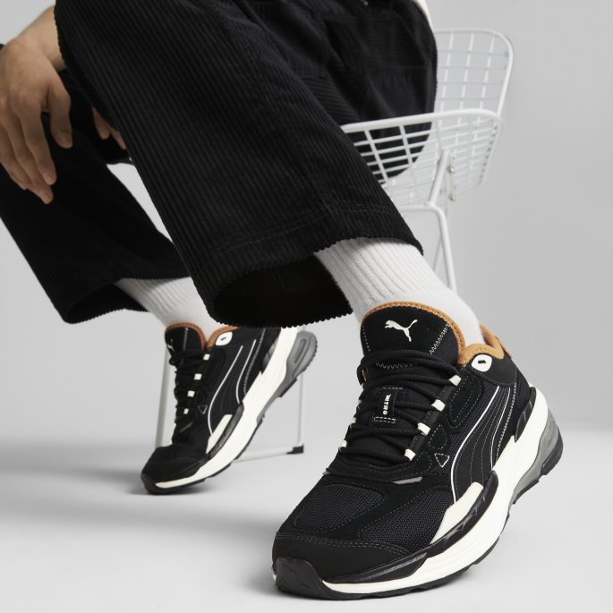 Jet Black-whisper Hvit Puma På Salg Omfang Nitro Heritage Joggesko