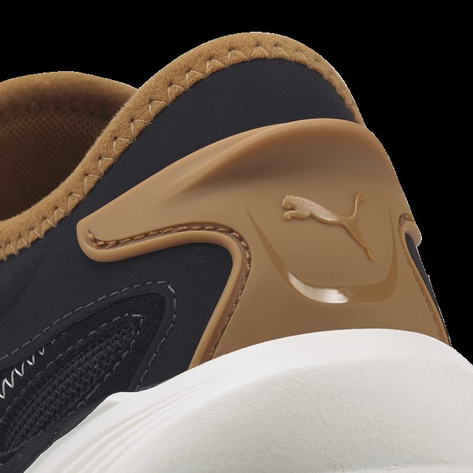 Puma På Tilbud Jet Black-whisper Hvit Utstrekning Nitro Heritage Joggesko