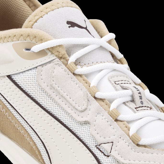 Puma På Tilbud Omfang Nitro Heritage Joggesko Vaporous Grå-hviskende Hvit