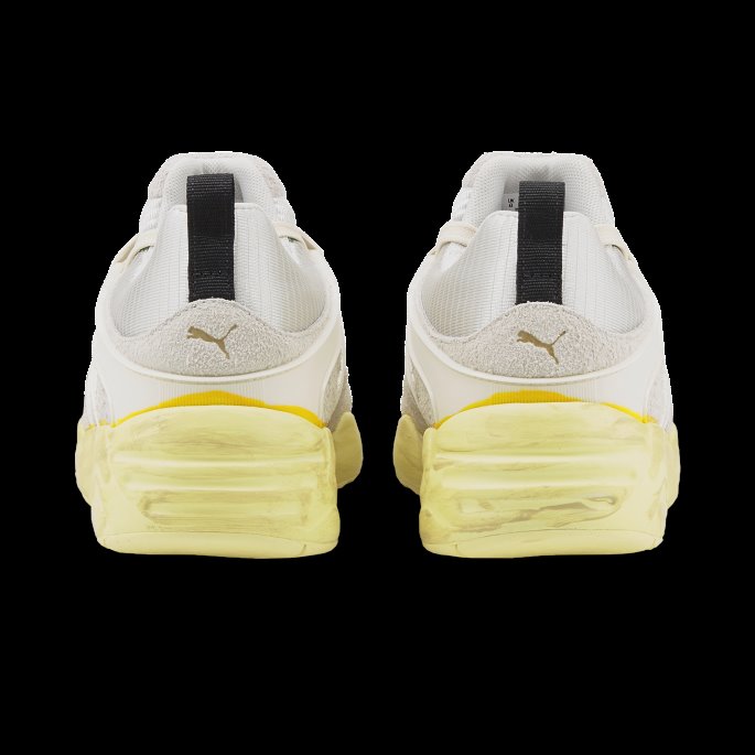 Whisper White-team Gull Puma På Salg Blaze Of Glory De Aldri Brukte Joggesko