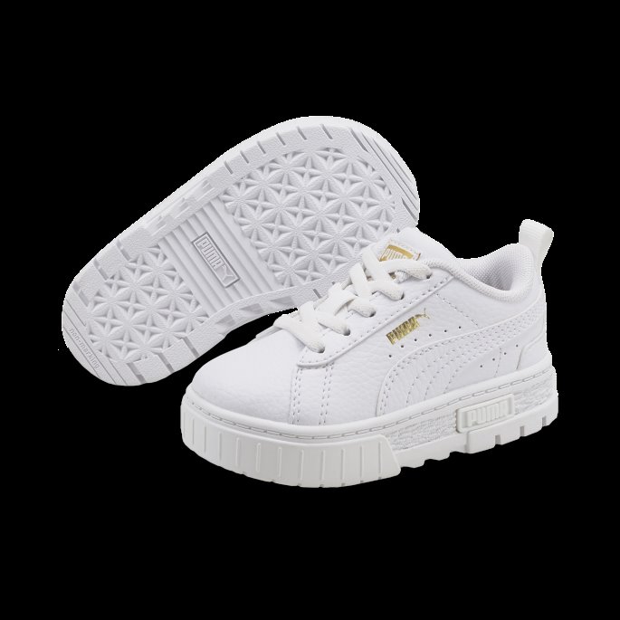 Mayze Lth Alternative Closure Babystrainers White-team Gold Puma På Salg