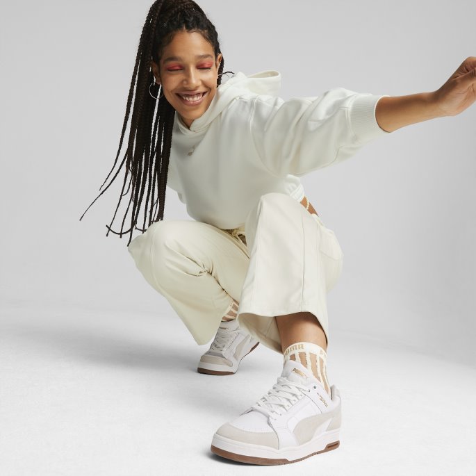 White-gum Slipstream Lo Semsket Fs Sneakers Puma På Tilbud