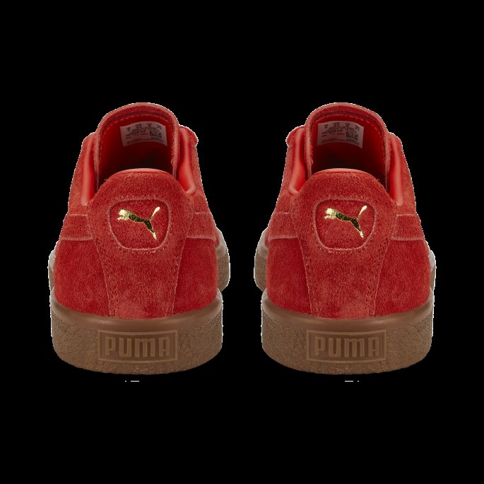 Brent Rød-gummi Semsket Vtg Hårete Semsket Herre Joggesko Puma På Tilbud