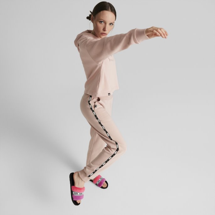 Solnedgang Rosa-lilla Pop Puma På Salg Fluff Jazzy Dametøfler