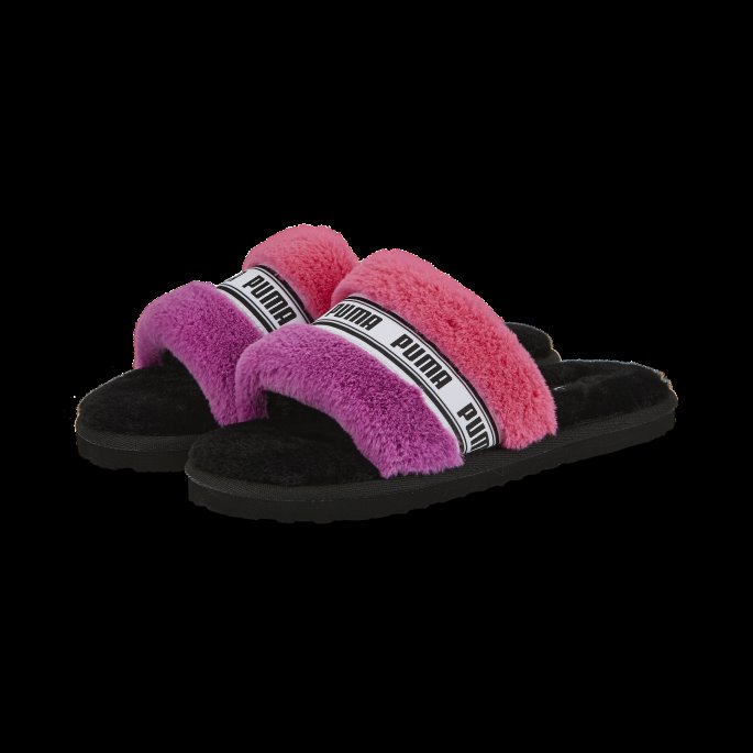 Solnedgang Rosa-lilla Pop Puma På Salg Fluff Jazzy Dametøfler
