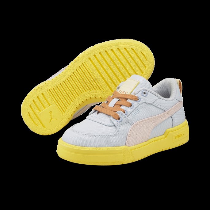 Puma På Tilbud X Tinycottons Ca Pro Bomull Barnesko Asp Gull-kritt Rosa