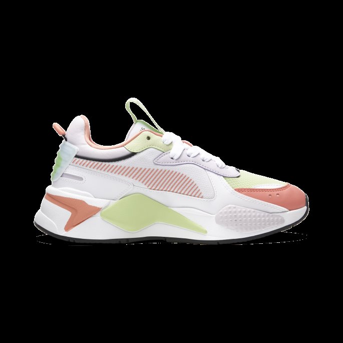 Rs-x Umatchede Joggesko For Kvinner Hvit-fersken Rosa-sommerfugl Puma På Salg