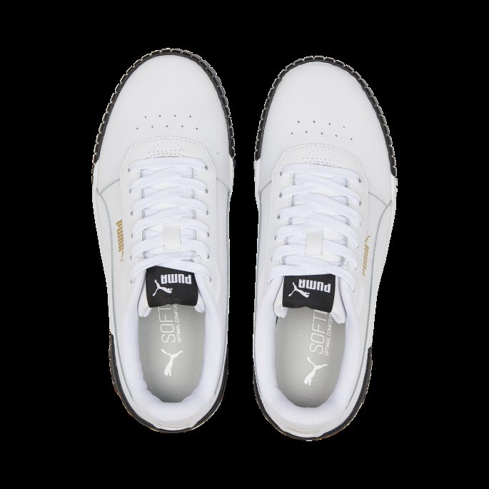 Puma På Tilbud Hvit-hvit-team Gull-svart Carina 2.0 Sneakers Dame