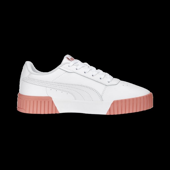 Puma På Tilbud Hvit-hibiscus Blomst-gull Carina 2.0 Sneakers Dame