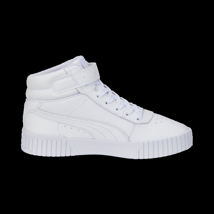 Hvit-hvit-sølv Puma På Tilbud Carina 2.0 Mid Sneakers Dame
