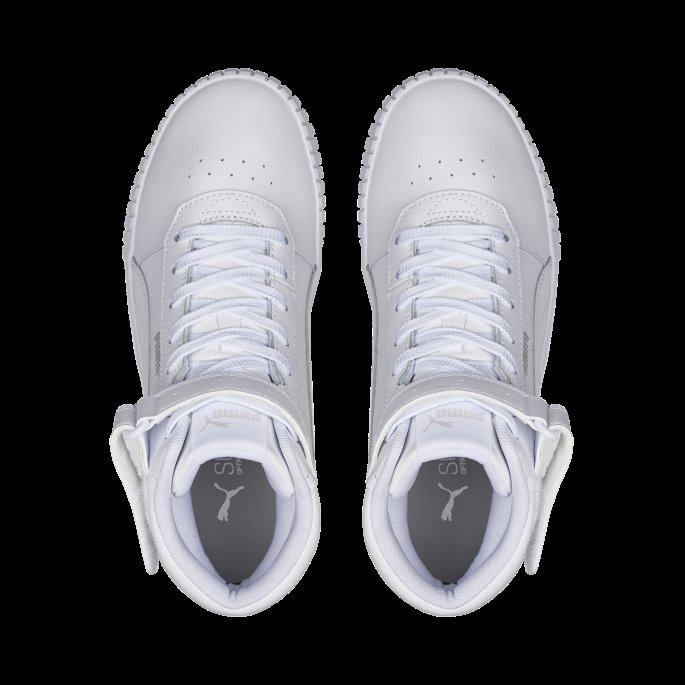 Hvit-hvit-sølv Puma På Tilbud Carina 2.0 Mid Sneakers Dame
