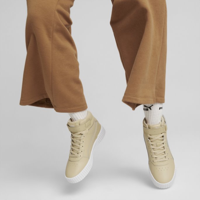 Sand-sand-sølv-hvit Carina 2.0 Mid Joggesko Dame Puma På Tilbud