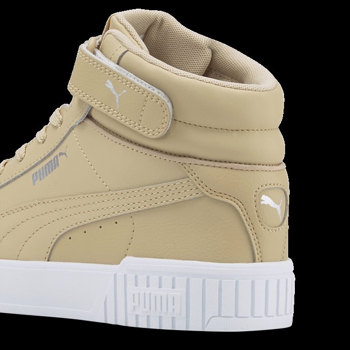 Sand-sand-sølv-hvit Carina 2.0 Mid Joggesko Dame Puma På Tilbud