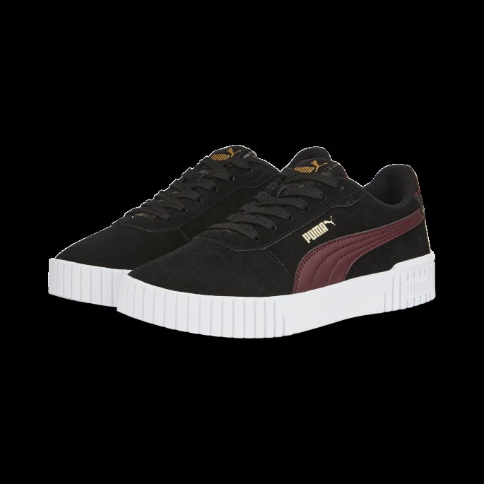Svart-aubergine-team Gull Carina 2.0 Tartan Sneakers Kvinner Puma På Tilbud