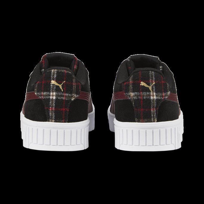 Svart-aubergine-team Gull Carina 2.0 Tartan Sneakers Kvinner Puma På Tilbud
