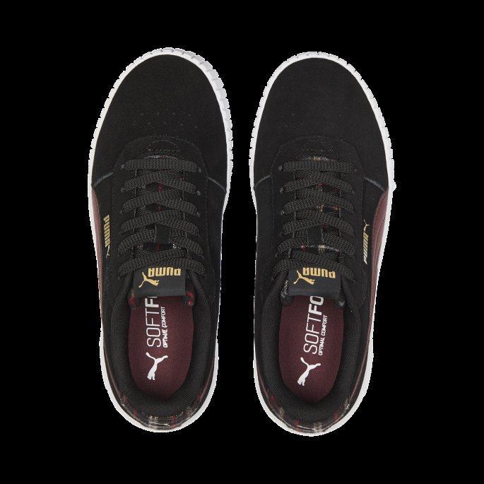 Svart-aubergine-team Gull Carina 2.0 Tartan Sneakers Kvinner Puma På Tilbud