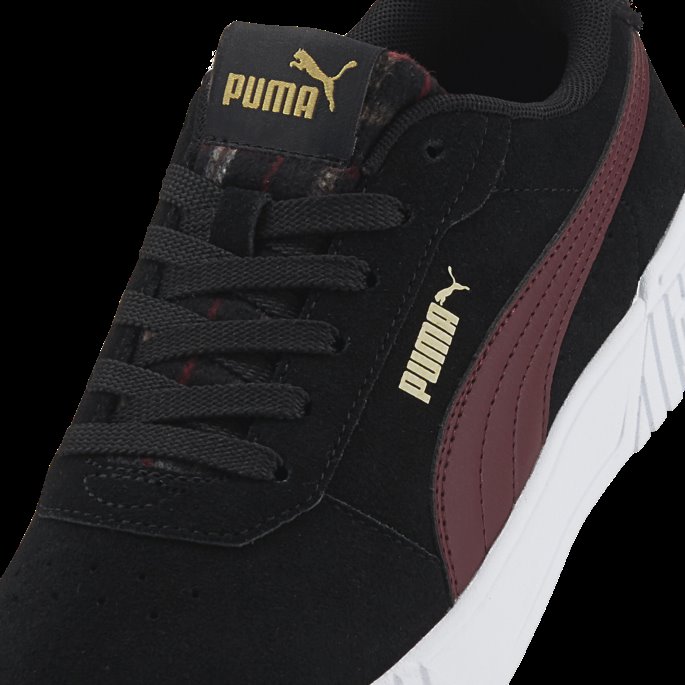 Svart-aubergine-team Gull Carina 2.0 Tartan Sneakers Kvinner Puma På Tilbud
