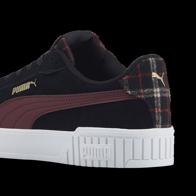 Svart-aubergine-team Gull Carina 2.0 Tartan Sneakers Kvinner Puma På Tilbud