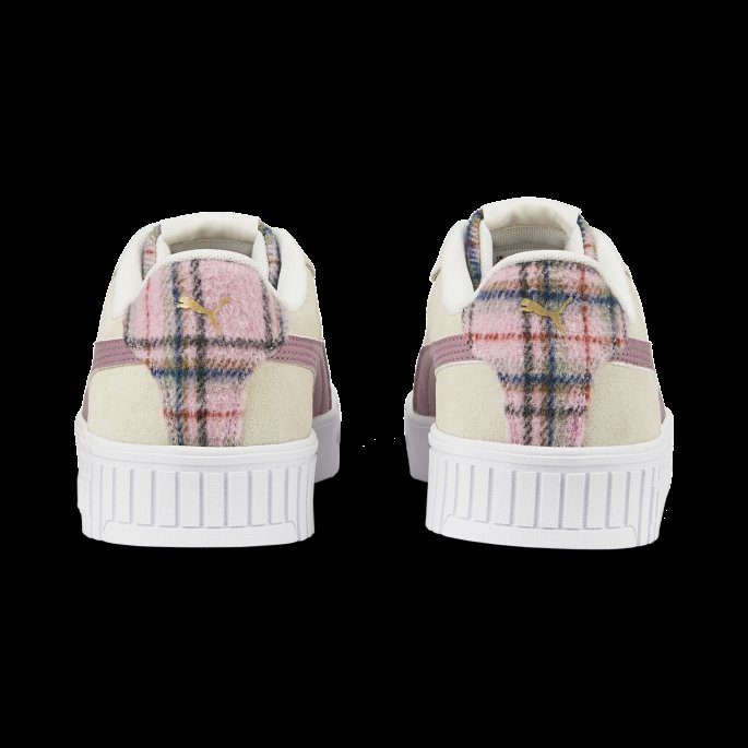 Carina 2.0 Tartan Joggesko Dame Puma På Tilbud Gråblek Drue-team Gull