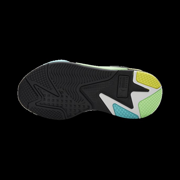 Puma På Tilbud Rs-x Highlighter Joggesko Store Barn Castlerock-svart-fluo Gul