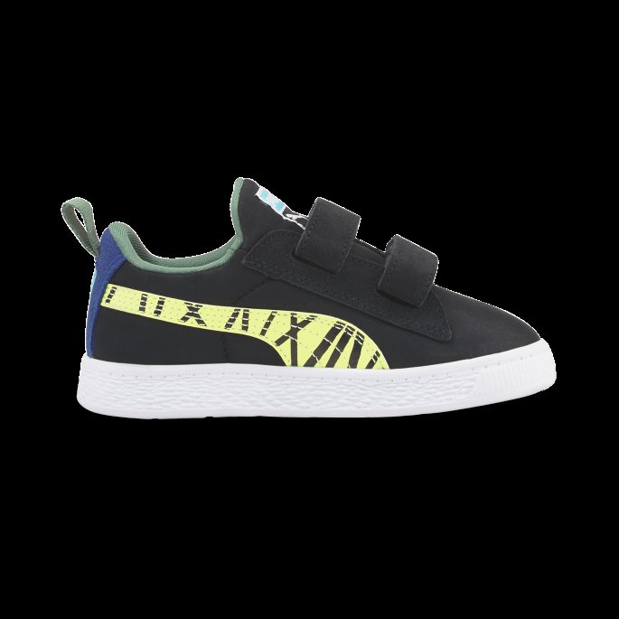 Black-lime Squeeze Puma På Tilbud Semsket Skinn Light Flex Small World Ac Små Barnesko