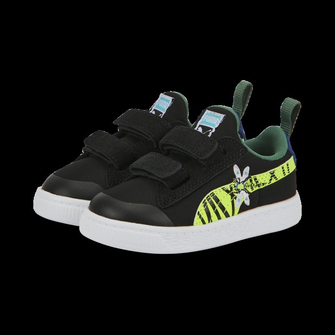 Black-lime Squeeze Semsket Skinn Light Flex Small World Ac Småbarnssko Puma På Tilbud
