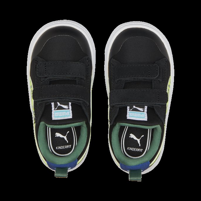 Black-lime Squeeze Semsket Skinn Light Flex Small World Ac Småbarnssko Puma På Tilbud