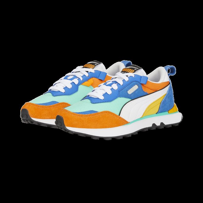Biscay Green-vibrant Orange Rider Fv Future Vintage Joggesko Ungdom Puma På Salg