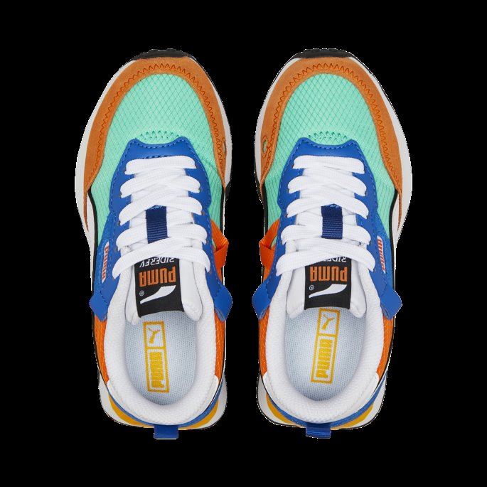 Biscay Green-vibrant Orange Rider Fv Future Vintage Joggesko Barn Puma På Tilbud