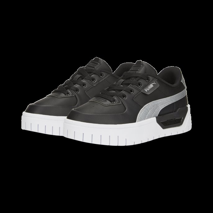 Cali Dream Shiny Pack Joggesko Ungdom Svart-sølv Puma På Tilbud