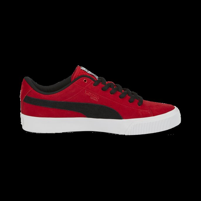 Puma På Tilbud Høyrisiko Rød-hvit-svart Semsket Skate Nitro Sneakers