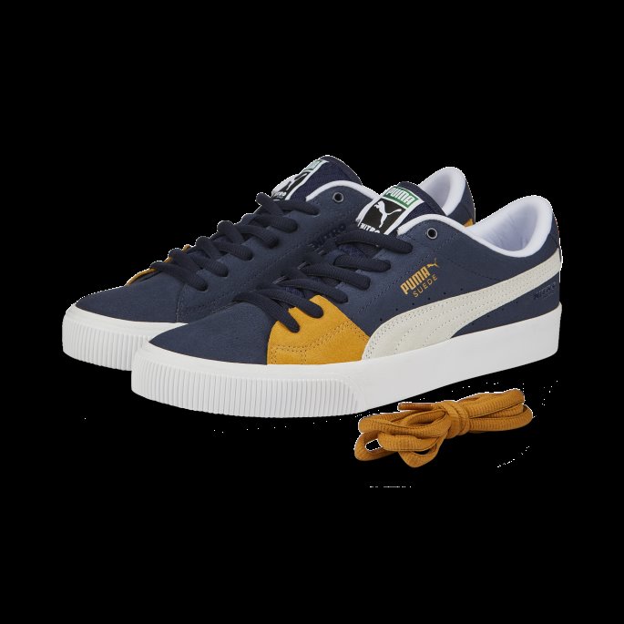 Peacoat-hvit-honning Sennep Puma På Tilbud Semsket Skate Nitro Joggesko