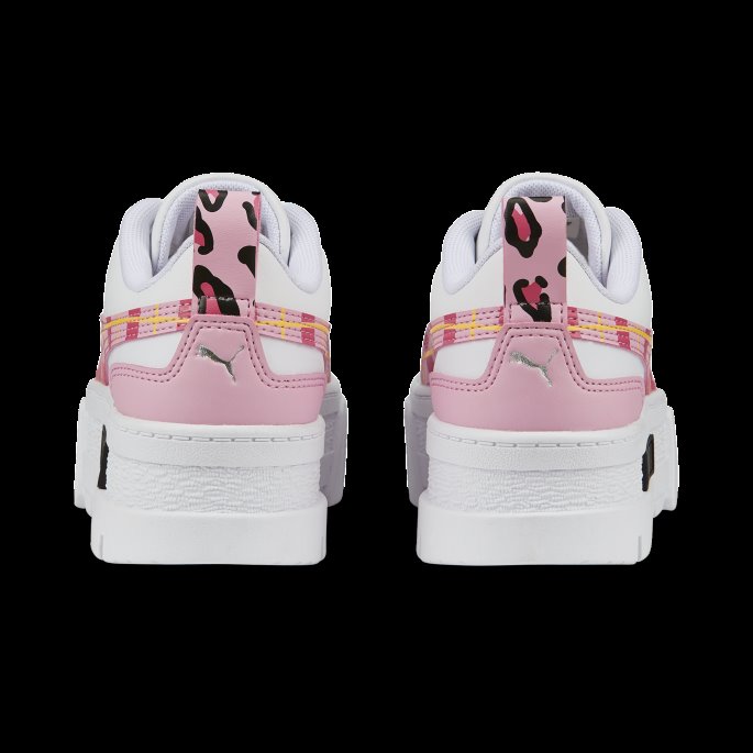 Puma På Tilbud Hvit-prisme Rosa-svart Mayze 90s Prep Sneakers Ungdom