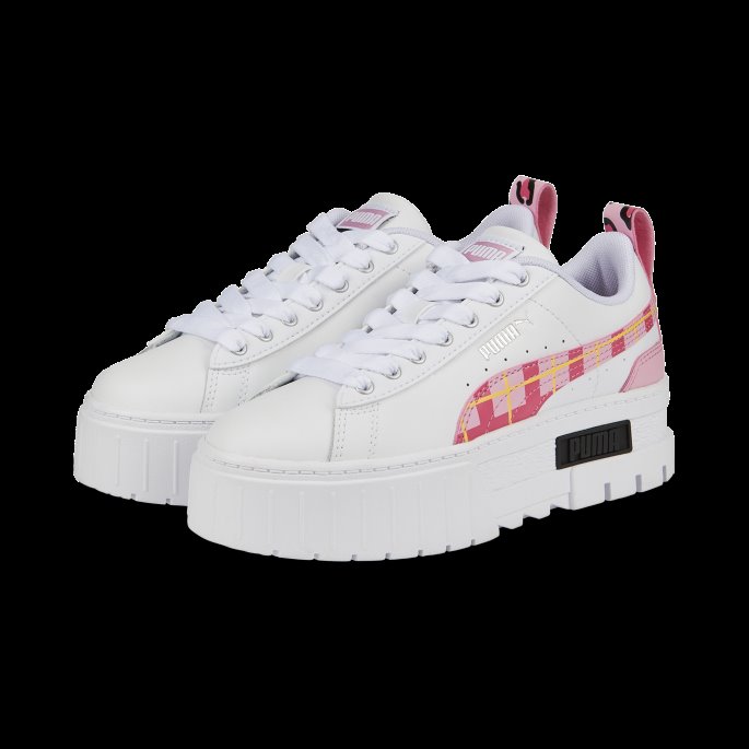 Mayze 90s Prep Joggesko Store Barn Puma På Tilbud Hvit-prisme Rosa-svart