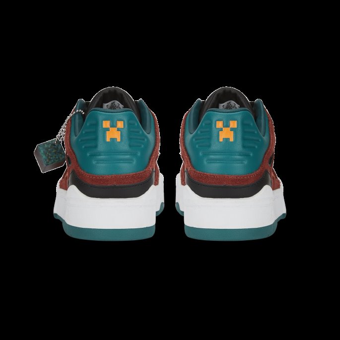 Puma På Tilbud X Minecraft Slipstream Joggesko Store Barn Rødbrun-blågrønn