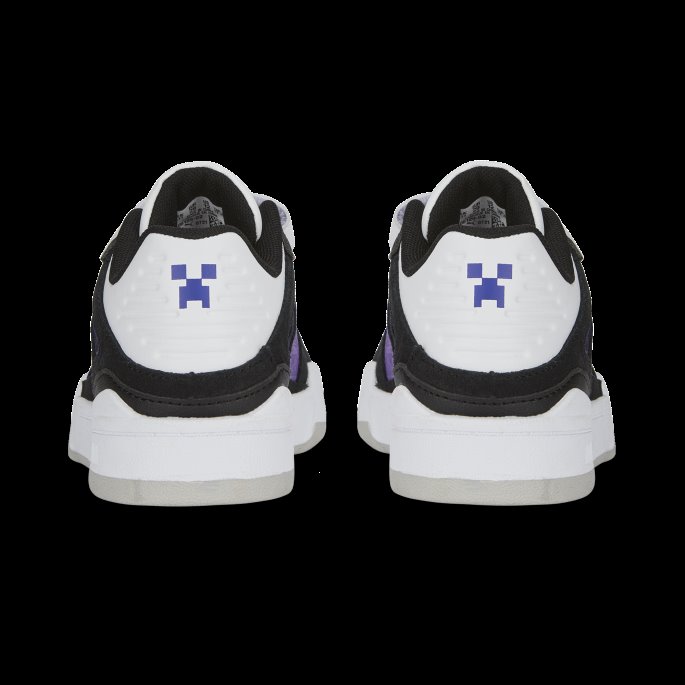 Puma På Tilbud X Minecraft Slipstream Alternativ Lukking Barnejoggesko Svart-hvit