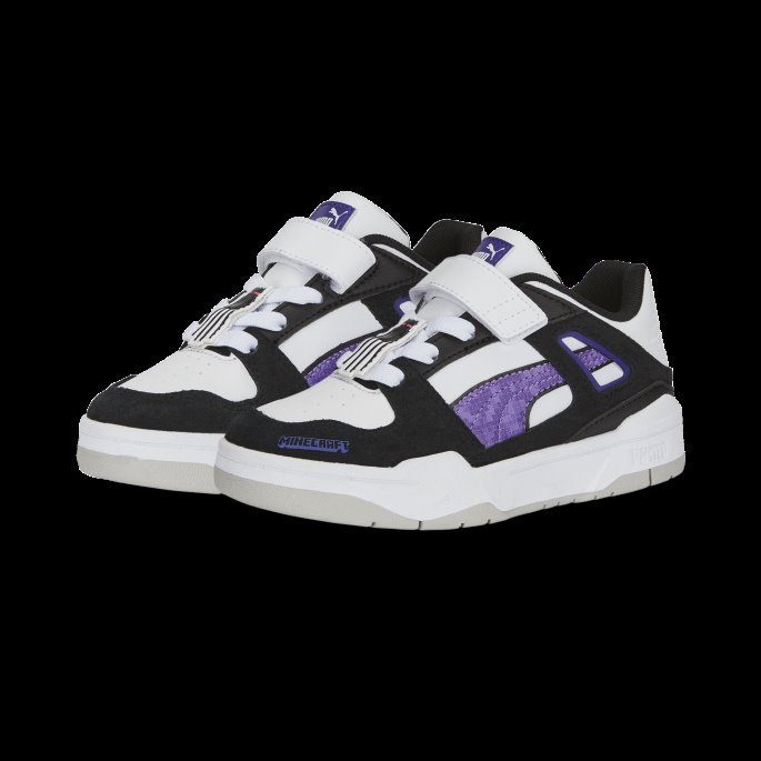 Puma På Tilbud X Minecraft Slipstream Små Barnesko Svart-hvite