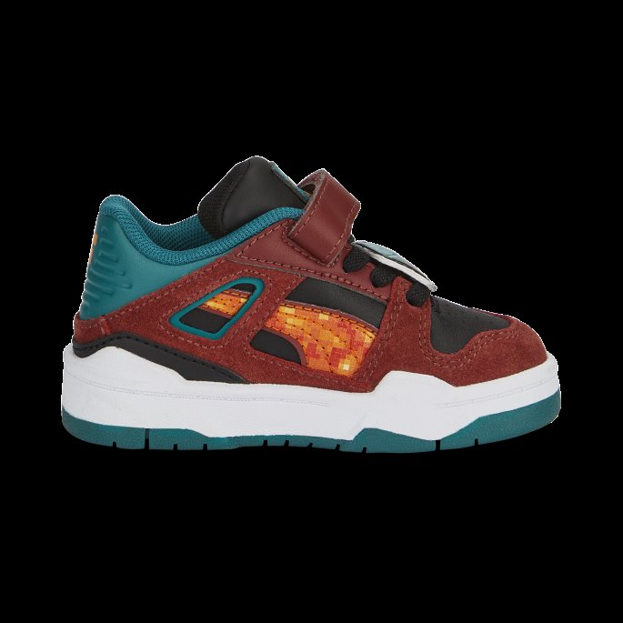 Puma På Tilbud X Minecraft Slipstream Alternativ Lukking Spedbarn Joggesko Rødbrun-blågrønn
