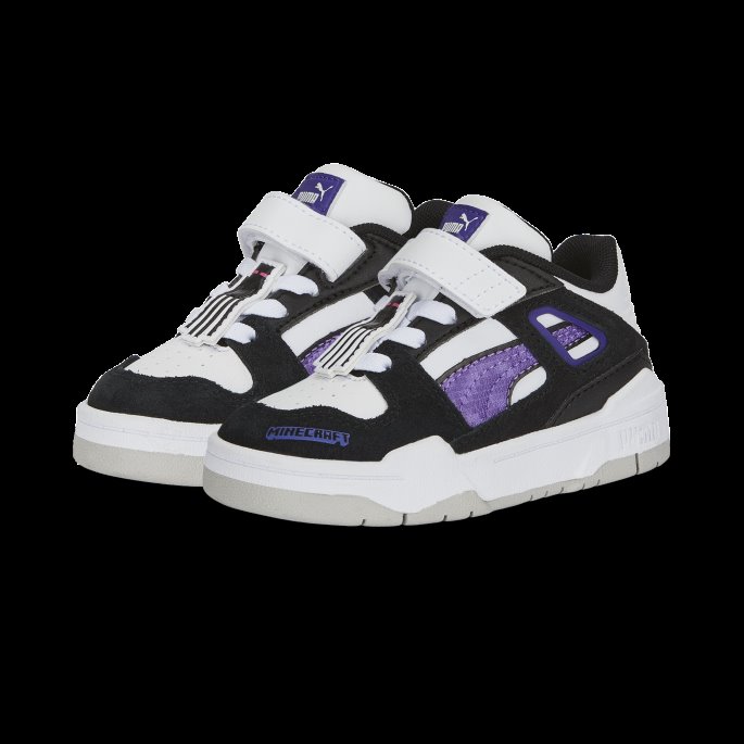 Puma På Tilbud X Minecraft Slipstream Alternativ Lukking Spedbarn Joggesko Svart-hvit