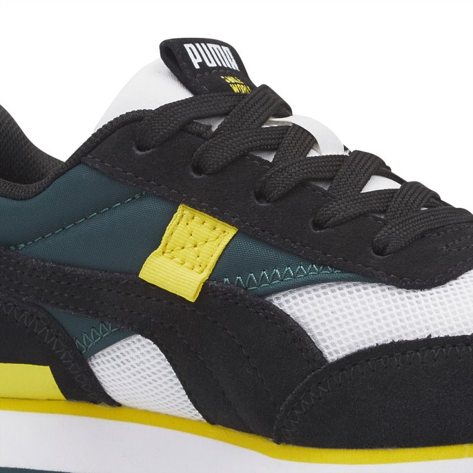 Puma På Tilbud X Smileyworld Future Rider Små Barnesko Svart-hvit-levende Gule