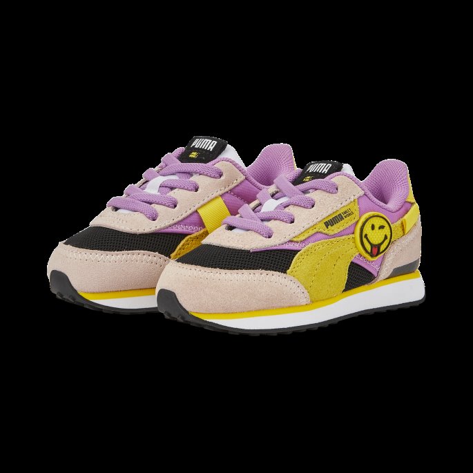 Puma På Tilbud X Smileyworld Future Rider Småbarnssko Rosa Kvarts-lilla Pop-svart