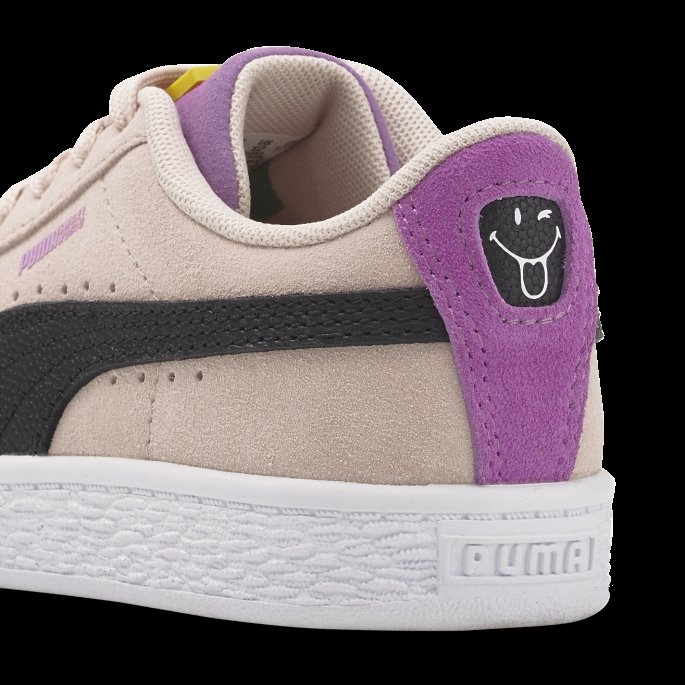 Puma På Tilbud X Smileyworld Semsket Små Joggesko For Barn Rosa Quartz-lilla Pop-svart
