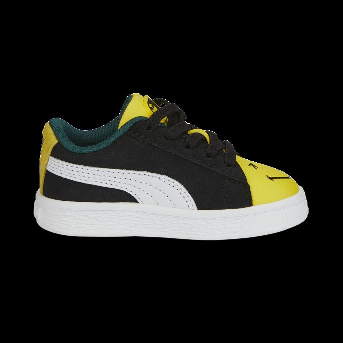 Puma På Tilbud X Smileyworld Semsket Sneakers Til Småbarn Svart-hvit-pulserende Gul