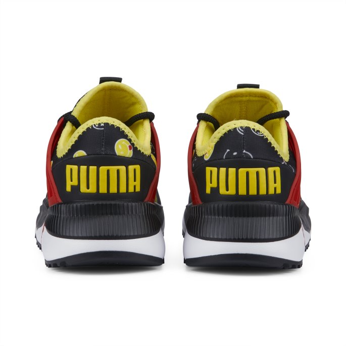 Puma På Tilbud X Smileyworld Pacer Future Youth Joggesko Svart-rød-levende Gul
