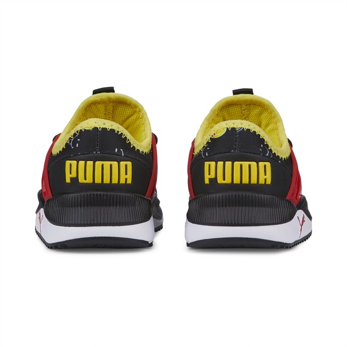 Puma På Tilbud X Smileyworld Pacer Fremtidig Alternativ Lukking Spedbarn Joggesko Svart-rød-levende Gul