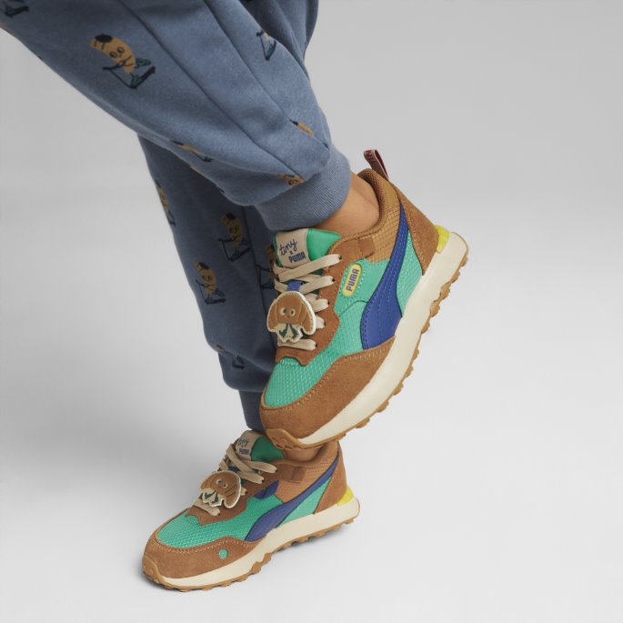 Puma På Tilbud X Tiny Cottons Rider Fv Joggesko Barn Rett Og Slett Green-limoges