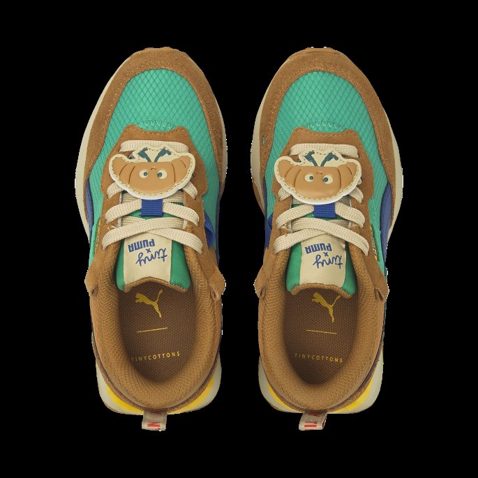 Puma På Tilbud X Tiny Cottons Rider Fv Joggesko Barn Rett Og Slett Green-limoges