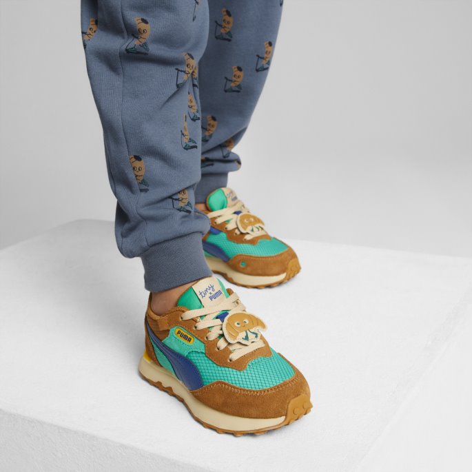 Puma På Tilbud X Tiny Cottons Rider Fv Små Barnesko Rett Og Slett Grønne-limoges